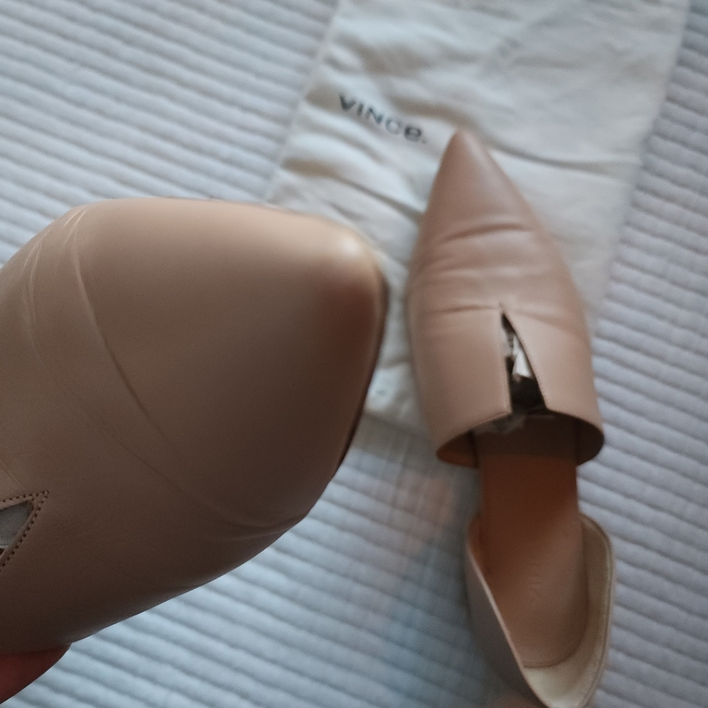 Vince Tan Leather Flats - Picture 9 of 12